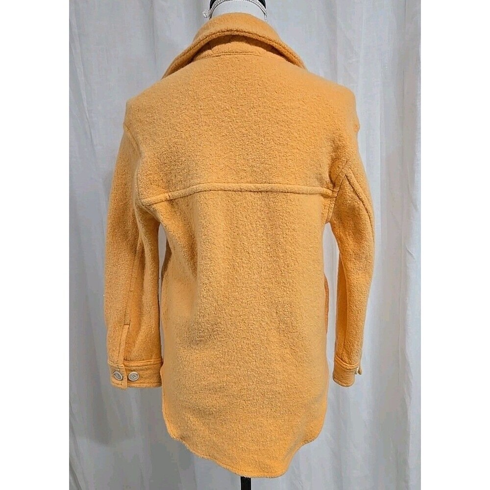Aritzia Wilfred Free The Ganna Shirt Jacket 100% Merino‎ Wool Yellow Women’s XS - Picture 4 of 9